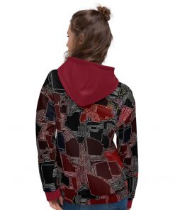 Level Plus Unisex Hoodie Burgundy
