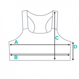 Prinlet Studio - Padded Sports Bra Size Guide