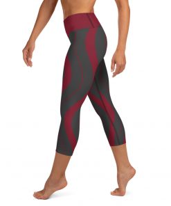 Ultra Signal Women’s High Rise Yoga Capri Leggings Burgundy