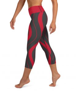 Ultra Signal Women’s High Rise Yoga Capri Leggings Red