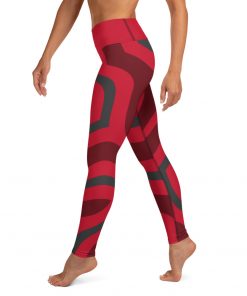 Balanced Women’s High Waisted Yoga Leggings Red