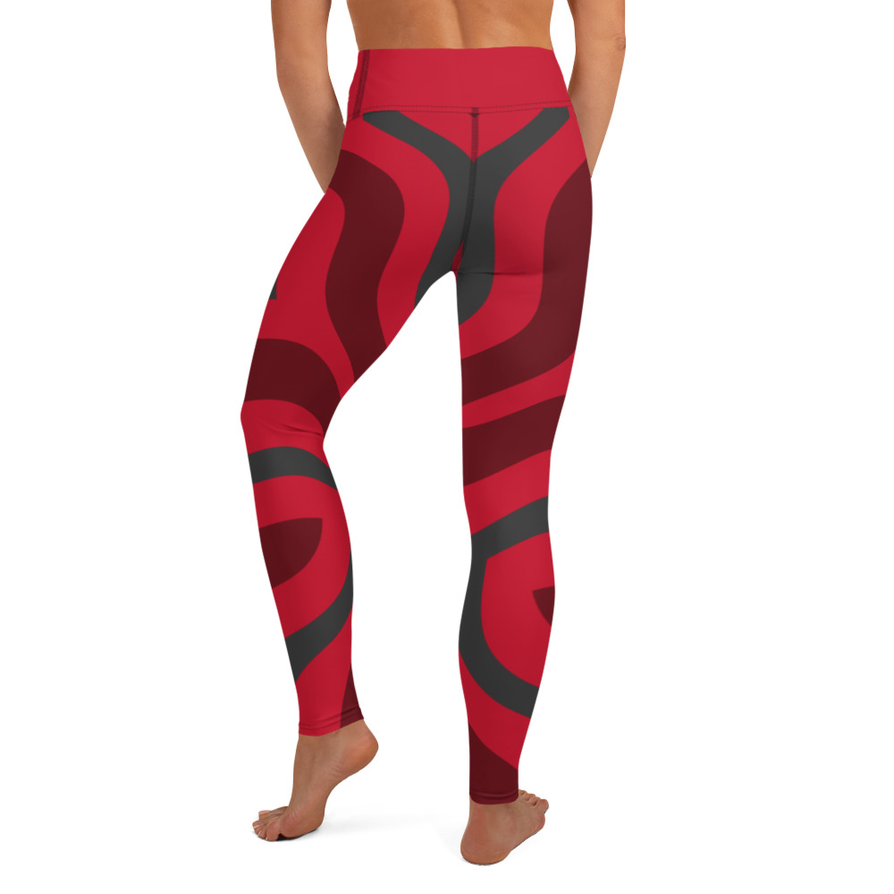 Balanced Women’s High Waisted Yoga Leggings Red