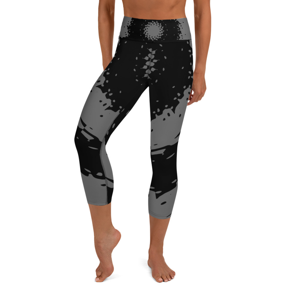 Kundalini Women’s High Rise Yoga Capri Leggings Black