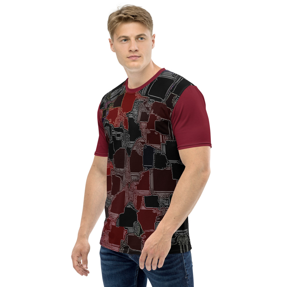 Level Plus Men’s Crew Neck T-Shirt Burgundy
