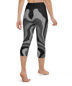 Millennium Zero Women’s High Rise Yoga Capri Leggings Gray