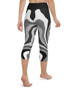 Millennium Zero Women’s High Rise Yoga Capri Leggings White