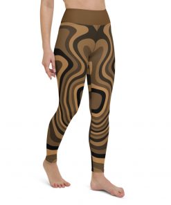 Millennium Zero Women’s High Waisted Yoga Leggings Brown