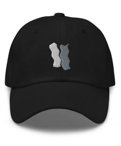 Infinity Plus Embroidered Dad Hat Gray Effects on Black