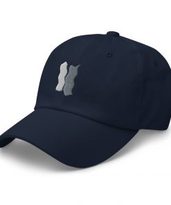 Infinity Plus Embroidered Dad Hat Gray Effects on Navy