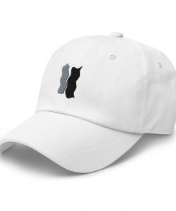Infinity Plus Embroidered Dad Hat Gray Effects on White