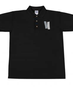 Infinity Classic Polo Shirt Gray Effects on Black