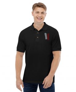 Infinity Classic Polo Shirt Red Effect on Black