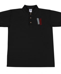 Infinity Classic Polo Shirt Red Effect on Black