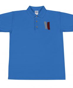 Infinity Classic Polo Shirt Red Effect on Blue