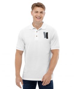 Infinity Classic Polo Shirt Gray Effects on White