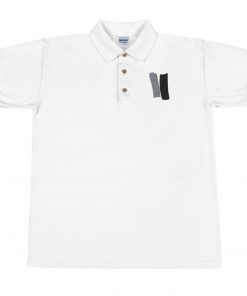 Infinity Classic Polo Shirt Gray Effects on White