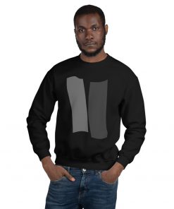 Infinity Unisex Crew Neck Sweatshirt Gray Effects on Black