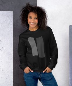 Infinity Unisex Crew Neck Sweatshirt Gray Effects on Black