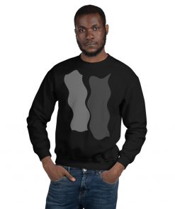 Infinity Plus Unisex Crew Neck Sweatshirt Gray Effects on Black