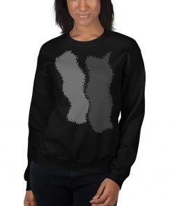 Infinity Splash Unisex Crew Neck Sweatshirt Gray Effects on Black