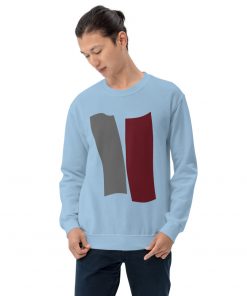 Infinity Unisex Crew Neck Sweatshirt Red Effect on Blue