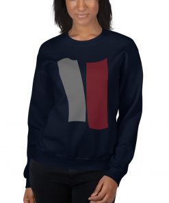 Infinity Unisex Crew Neck Sweatshirt Red Effect on Navy