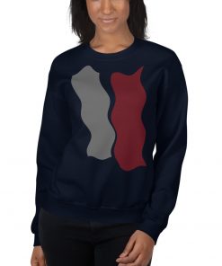 Infinity Plus Unisex Crew Neck Sweatshirt Red Effect on Navy