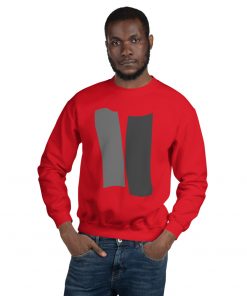 Infinity Unisex Crew Neck Sweatshirt Gray Effects on Red