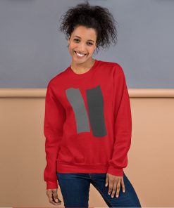 Infinity Unisex Crew Neck Sweatshirt Gray Effects on Red
