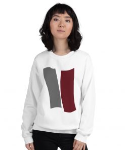 Infinity Unisex Crew Neck Sweatshirt Red Effect on White