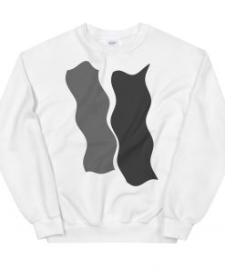 Infinity Plus Unisex Crew Neck Sweatshirt Gray Effects on White