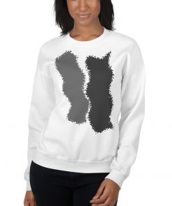 Infinity Splash Unisex Crew Neck Sweatshirt Gray Effects on White