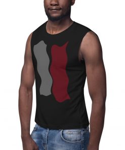 Infinity Plus Unisex Muscle Shirt Red Effect on Black