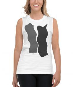 Infinity Plus Unisex Muscle Shirt Double Gray Effect on White