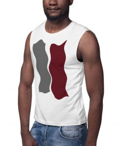 Infinity Plus Unisex Muscle Shirt Red Effect on White