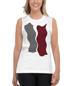 Infinity Plus Unisex Muscle Shirt Red Effect on White