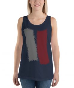 Infinity Splash Unisex Classic Tank Top Red Effect on Navy