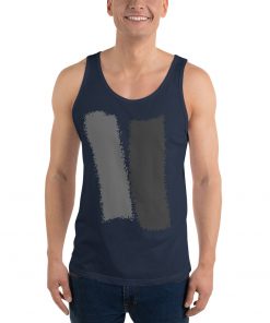 Infinity Splash Unisex Classic Tank Top Gray Effects on Navy