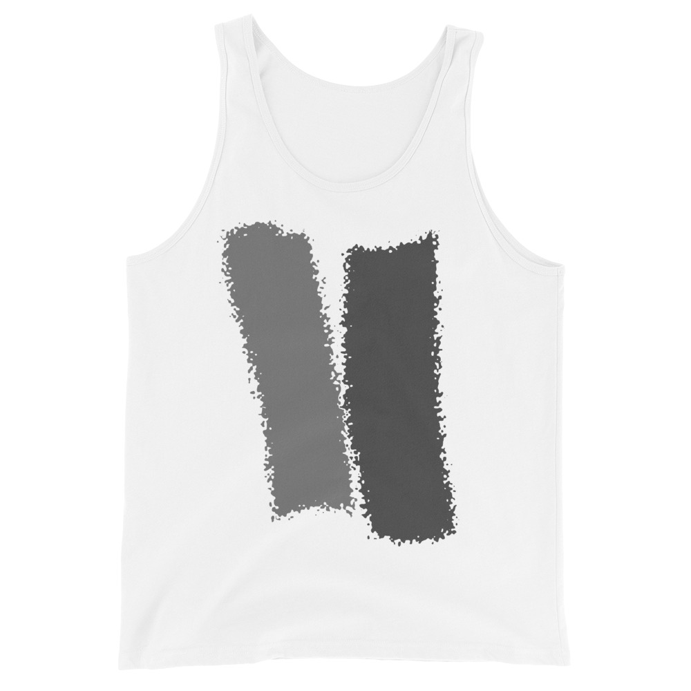 Infinity Splash Unisex Classic Tank Top Gray Effects on White
