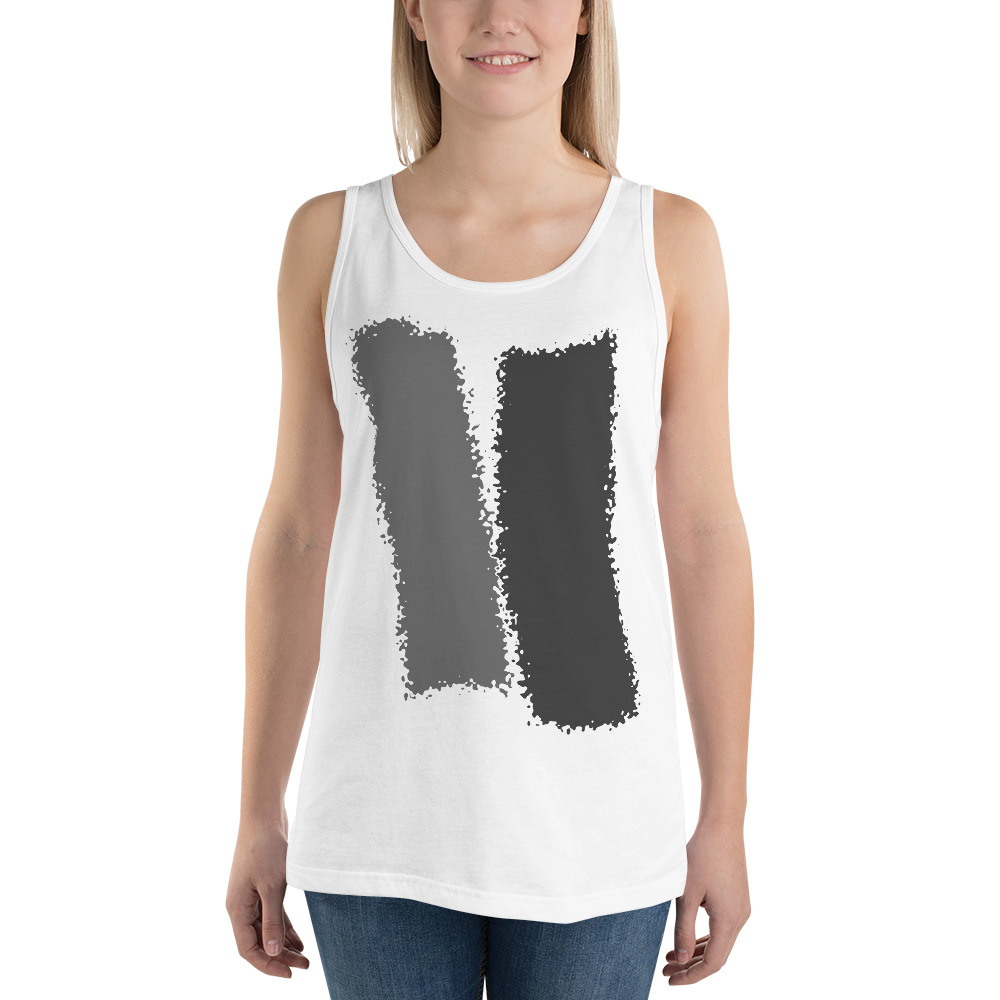 Infinity Splash Unisex Classic Tank Top Gray Effects on White