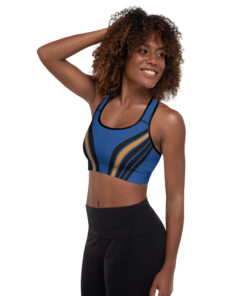 Primavera Women’s Padded Racerback Sports Bra Blue