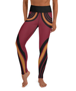 Primavera Women’s High Waisted Yoga Leggings Burgundy