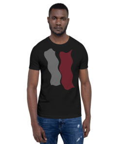 Infinity Plus Unisex T-Shirt Red Effect on Black