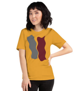 Infinity Plus Unisex T-Shirt Red Effect on Yellow