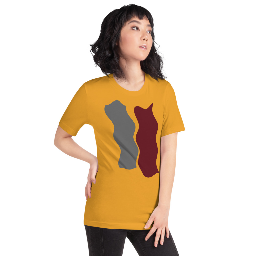 Infinity Plus Unisex T-Shirt Red Effect on Yellow