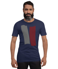 Infinity Unisex T-Shirt Red Effect on Navy