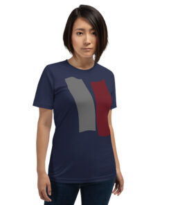 Infinity Unisex T-Shirt Red Effect on Navy