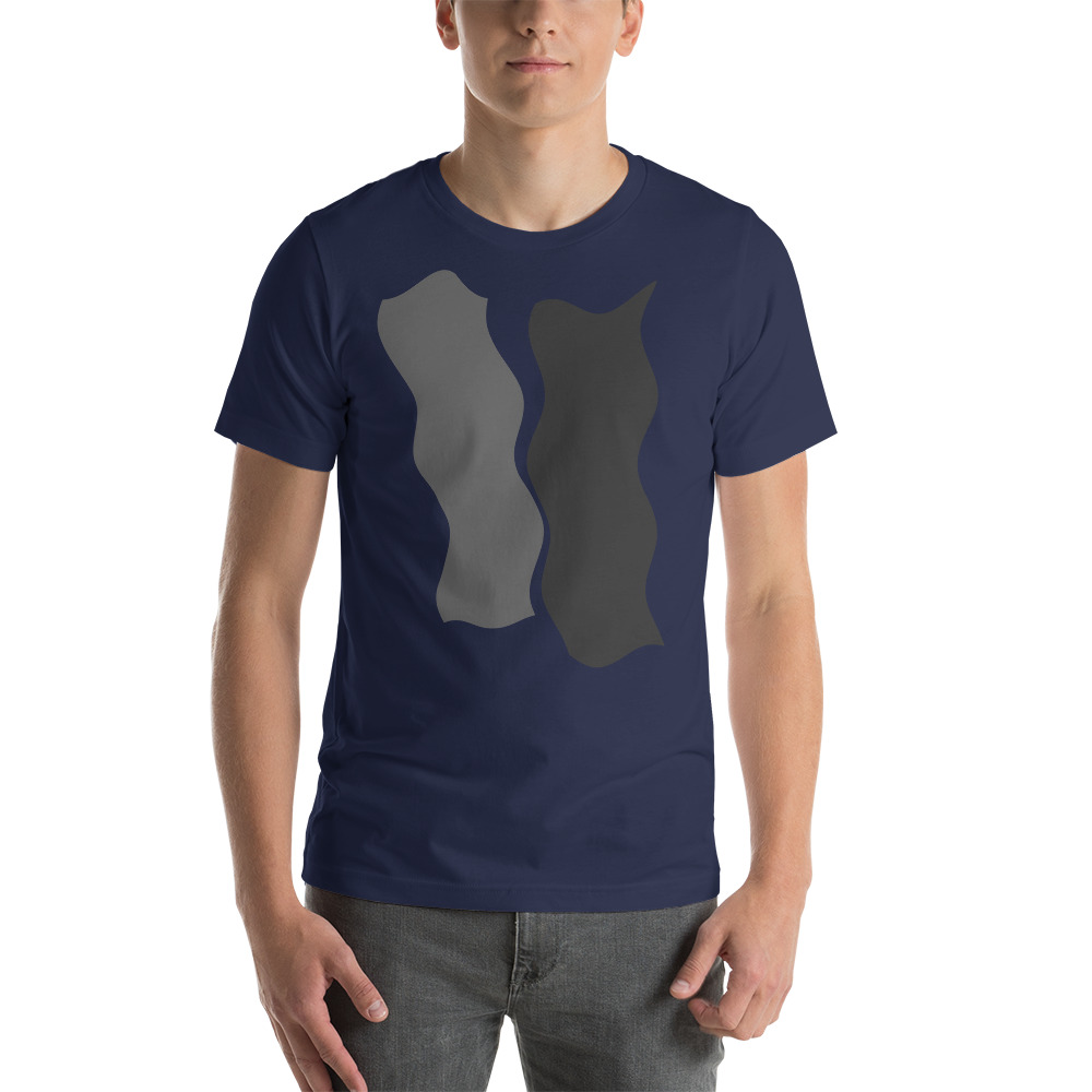 Infinity Plus Unisex T-Shirt Double Gray Effect on Navy