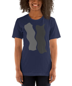 Infinity Plus Unisex T-Shirt Double Gray Effect on Navy
