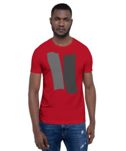 Infinity Unisex T-Shirt Double Gray Effect on Red